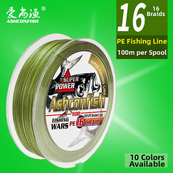 Ashconfish glavna ribolovna linija, PE plietena, 6LB-750LB, 6 kom