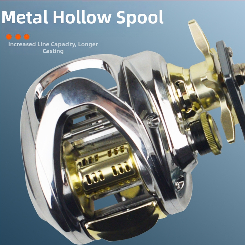 Mulinetă de pescuit metalică, rezistentă la apă sărată, corp lat, capacitate mare, mâner unic sau dublu, 20 bucăți în cutie