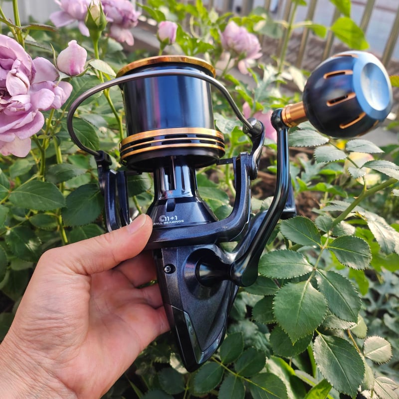 Spinning navijač Mountain Leopard | Potpuno metalna konstrukcija, Dugi domet, Veličina 8000-12000, Lagana, Otporna na slanu vodu