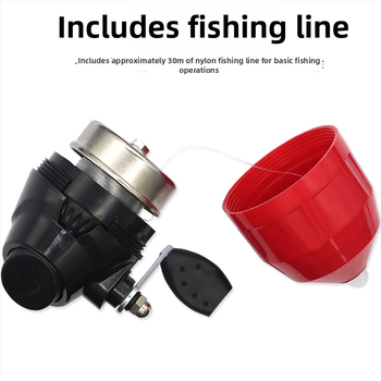 Shangmingchuan tambur de pescuit cu ghidaj intern al liniei și mâner de tip pistol, cutie cu 100 de bucăți