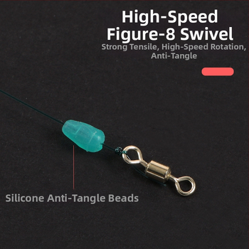 Nailona galvenā makšķerēšanas līnija komplekts ar stiprinātiem mezgliem, piemērots makšķerēšanai pa upēm un ezeriem, garums 7.2