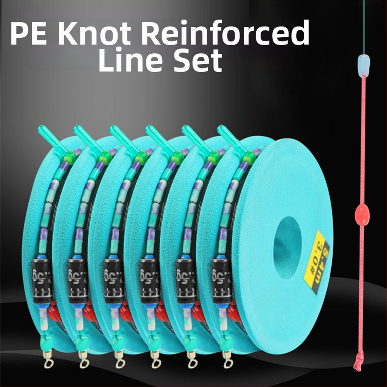 Nailona galvenā makšķerēšanas līnija komplekts ar stiprinātiem mezgliem, piemērots makšķerēšanai pa upēm un ezeriem, garums 7.2