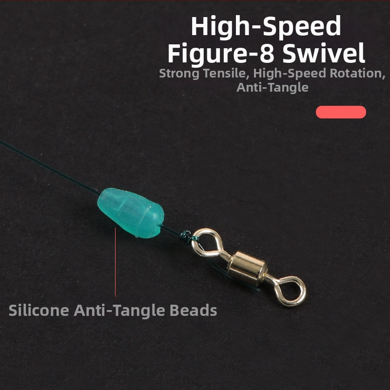 Nailona galvenā makšķerēšanas līnija komplekts ar stiprinātiem mezgliem, piemērots makšķerēšanai pa upēm un ezeriem, garums 7.2