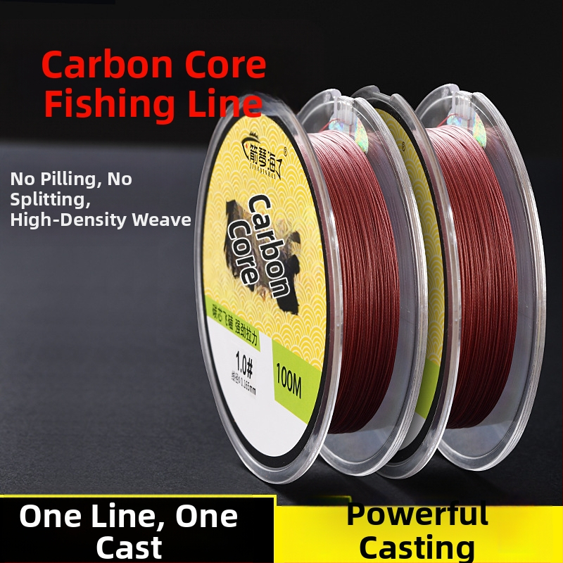 PE zvejas līnija ar oglekļa kodolu ilgiem metieniem (Materiāls: PE; Izcelsme: Zhejiang; Makšķerēšanas vieta: savvaļas zveja)