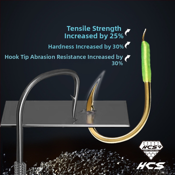 Zvejas rigs ar dubultām āķiem, bez mezgla, no neilona diega