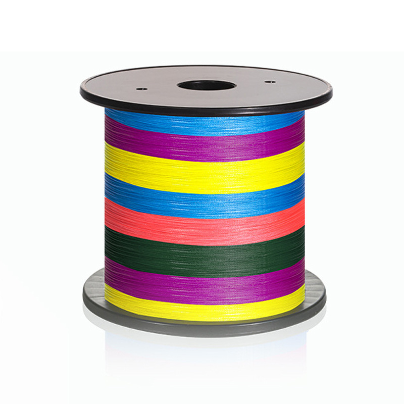 PE glavna ribolovna linija, pletena od 4 i 8 vlakana, duljina 1000 m, visoke napetosti, otporna na ugriz i abraziju