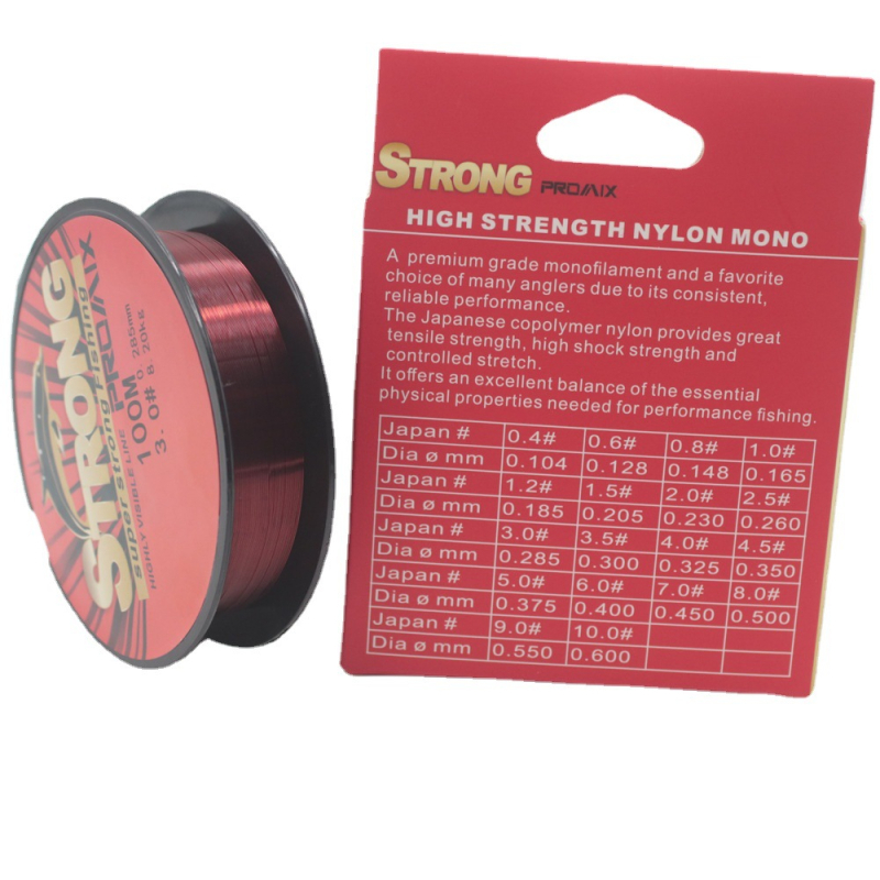 Linie principală, nailon transparent, 100 m lungime, rezistență 50 lb, pachet de 100