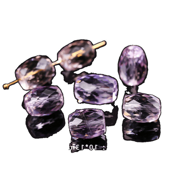 Mărgele pentru bijuterii DIY – ametrin natural fațetat, mărgele tip barrel, cristal, 7A