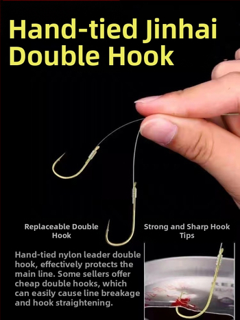 Divu āķa un septiņzvaigžņu plūstošā makšķernieka līnijas komplekts – bez regulēšanas, augsta jutība; Materiāls: neilons; Garums: 2.7–5.4 m; Piemērots straumēm, dīķiem un ezeriem