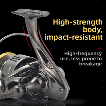 Komelon Spinning Reel με μεταλλική CNC λαβή και μεταλλικό spool, βιδωτής κατασκευής