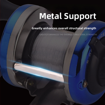 Μίνι μηχανισμός ψαρέματος στον πάγο – μεταλλικό σώμα, διπλό μοχλό, με τροχό γραμμής