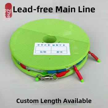 Zvejas aukla komplekts - bez svina, stiprināti dimanta mezgli, neilona diegs, 4.5–20 m, Melna bedre