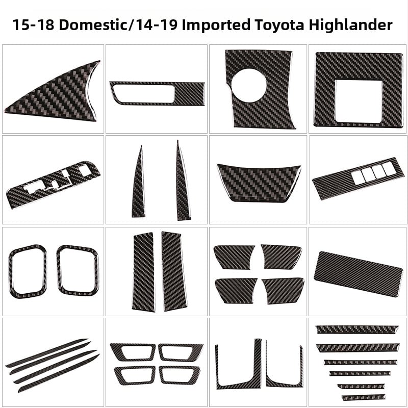 AKLW Vnútorný ochranný náter z uhlíkových vlákien pre Toyota Highlander (ASCF-1097, ASCF-1098, ASCF-1099) s prispôsobiteľnou úpravou