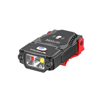 Презареждаща LED челна лампа за нощен риболов, с клип за шапка, 360° въртене, обхват 100–200 м