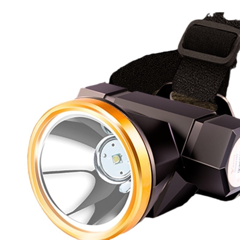 LED čelna lampica, 1W, punjiva baterija 1200 mAh, izvor svjetla Bulb + LED, ručno pritiskanje napajanja, domet do 500 m