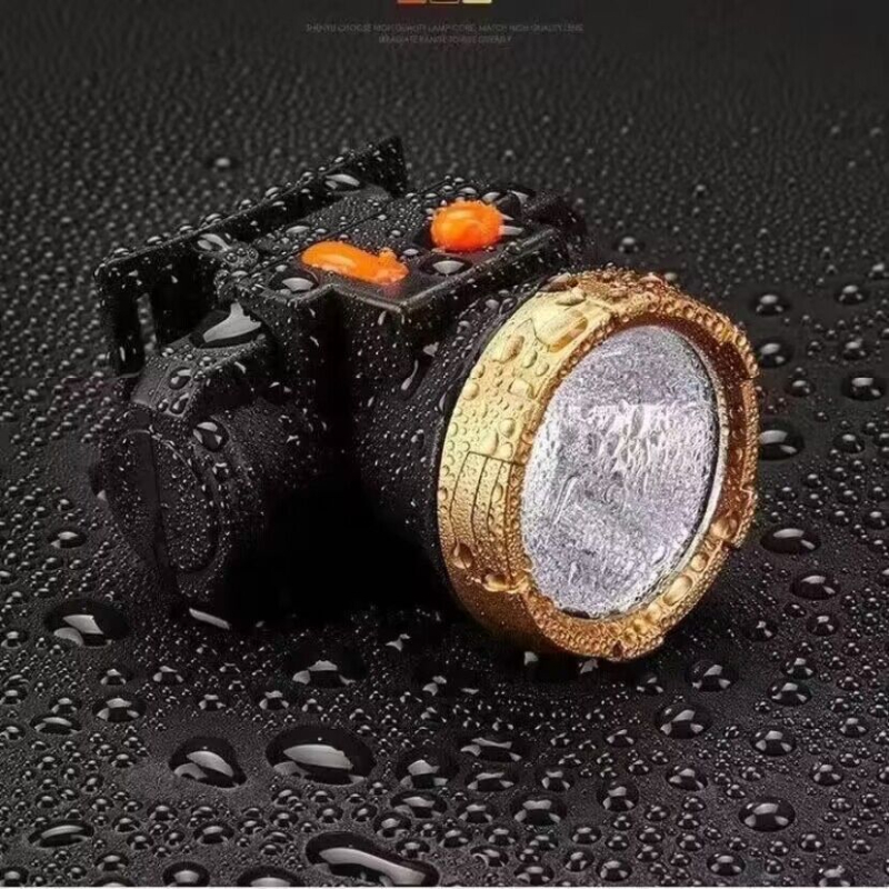 Зареждаща се LED челна лампа, 10W, батерия 1000 mAh, светодиоден източник, обхват 100–200 м, включва зарядно