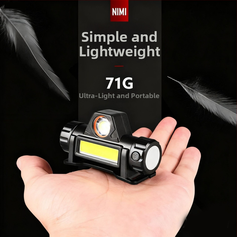 LED galvos žibintuvas, įkraunamas, atsparus vandeniui, 100 m sklaidos atstumas, veikimo laikas 1 val.