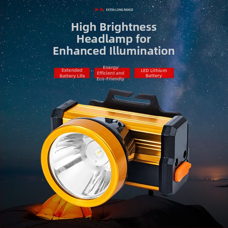 LED čelovka 30W, nabíjateľná batéria 2000mAh, hliníkový rám, dosah 100–200 m