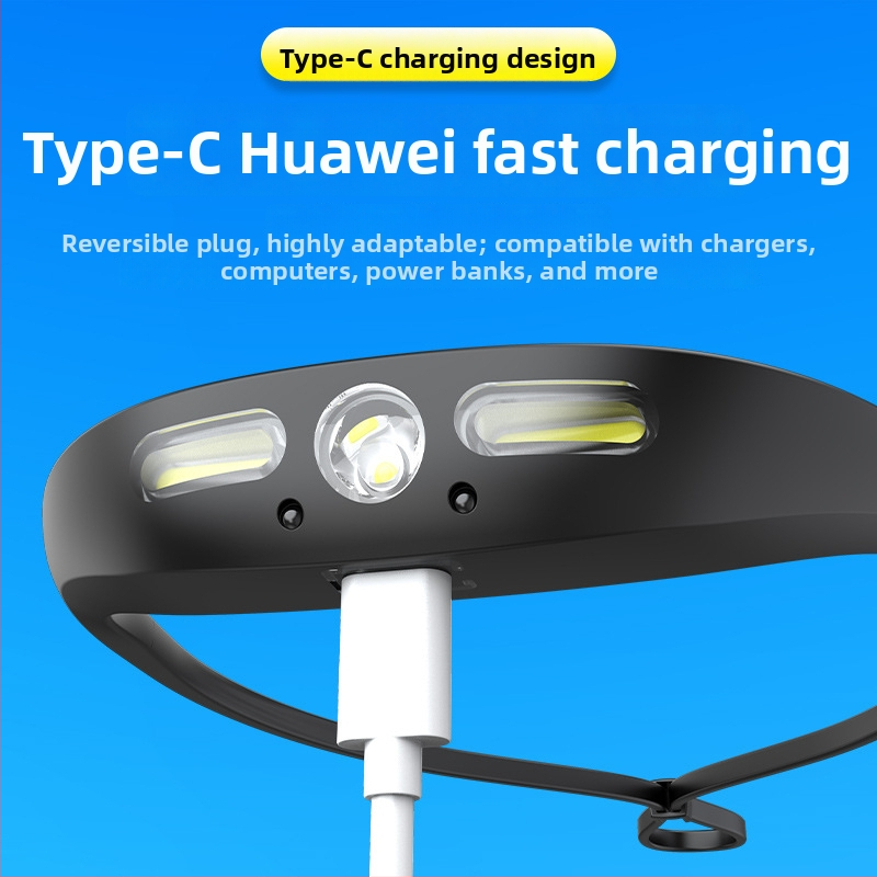 Lauko sporto galvos žibintas | XPG COB šviesa, įkraunama baterija, 100 m spindulys, darbinis laikas 2,5 val., atsparus vandeniui