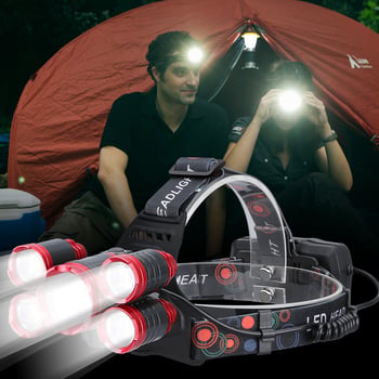 LED čelna lampa 30W, baterija 18650, kućište od aluminijske legure, punjiva, doseg do 200 m