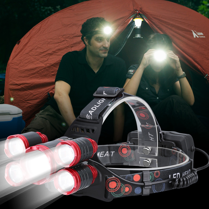 LED čelna lampa 30W, baterija 18650, kućište od aluminijske legure, punjiva, doseg do 200 m