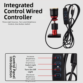 Aliuminio lydinio žvejybos žibintu su reguliuojamu priartinimu, mėlynos ir geltonos šviesos šaltinis, lemputė + LED, išorinis maitinimo šaltinis, diapazonas 100–200 m