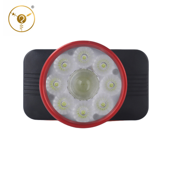 LED fejlámpa Jy-1030-8 horgászathoz, akkumulátorral működő, 400 m fénysugár, 6 óra üzemidő