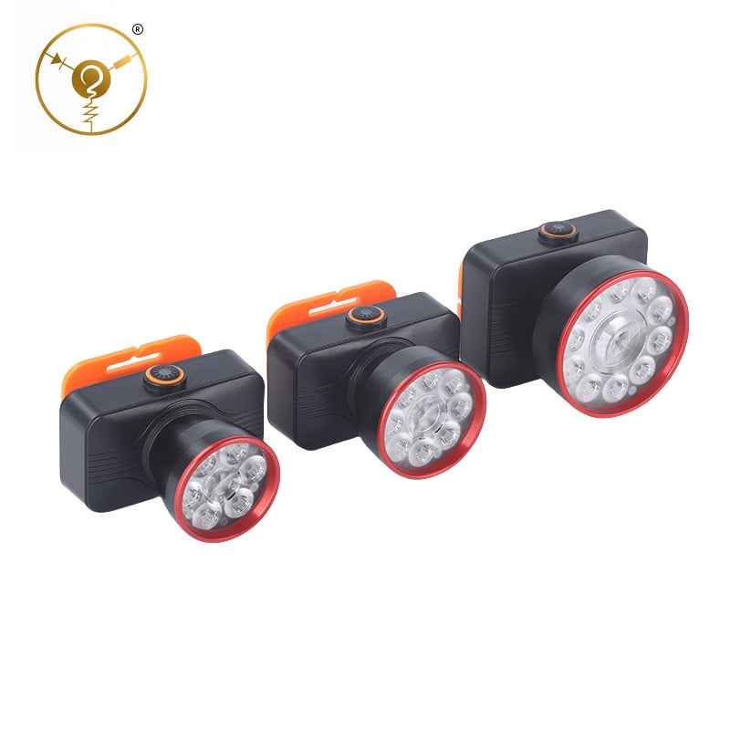 LED fejlámpa Jy-1030-8 horgászathoz, akkumulátorral működő, 400 m fénysugár, 6 óra üzemidő