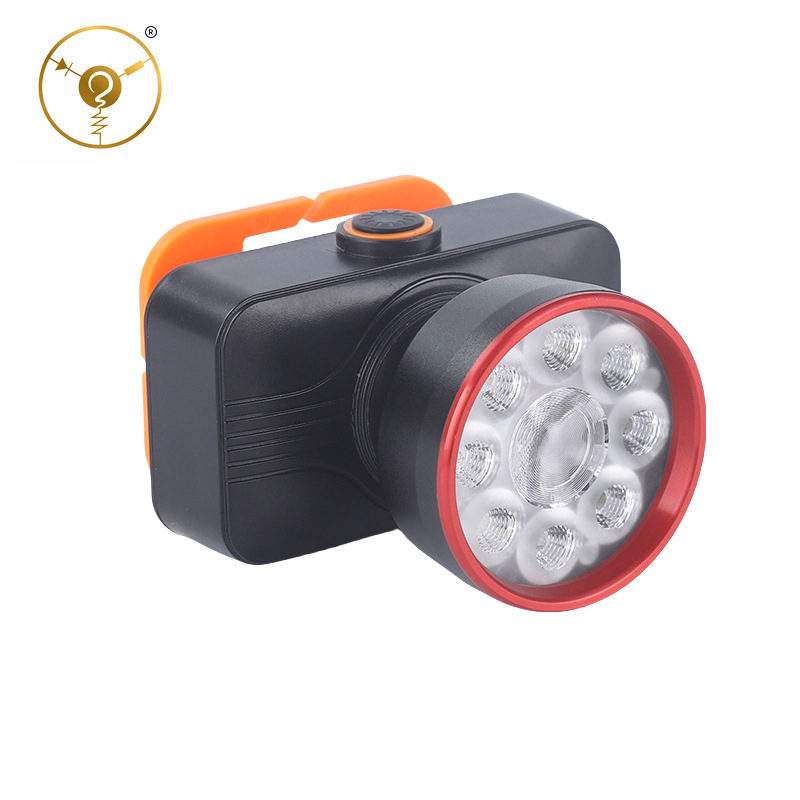 LED fejlámpa Jy-1030-8 horgászathoz, akkumulátorral működő, 400 m fénysugár, 6 óra üzemidő