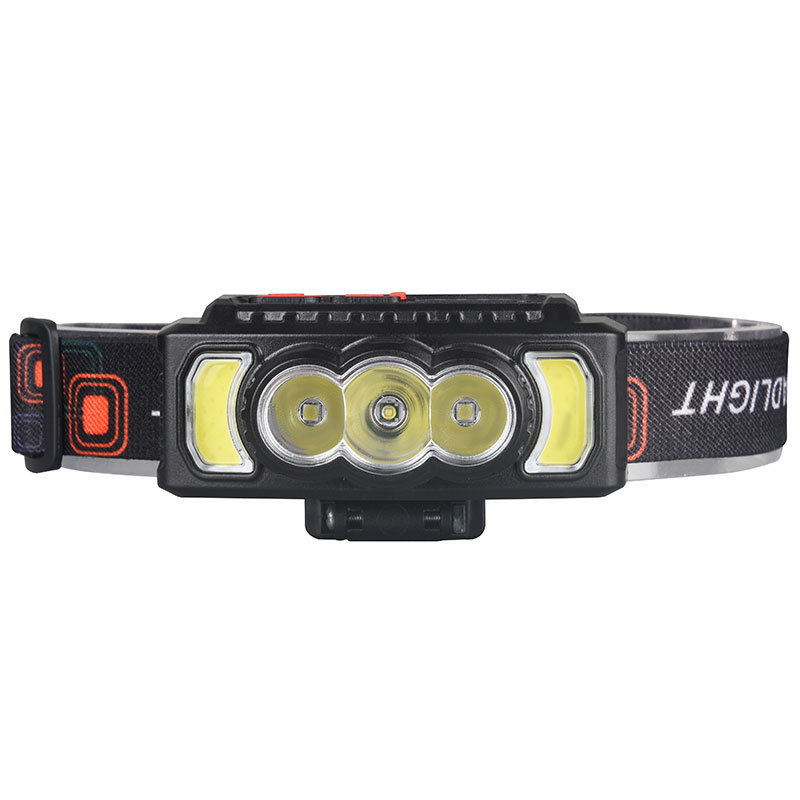 LED újratölthető fejlámpa, modell 810, 155 g, vízálló, 100 m fénycsóva, üzemidő 3–5 óra