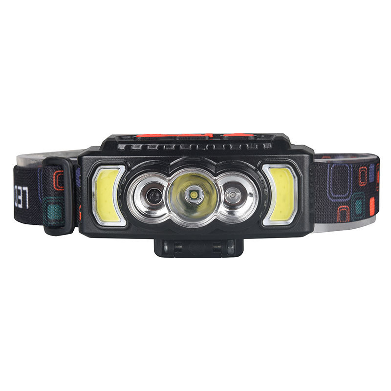 LED újratölthető fejlámpa, modell 810, 155 g, vízálló, 100 m fénycsóva, üzemidő 3–5 óra