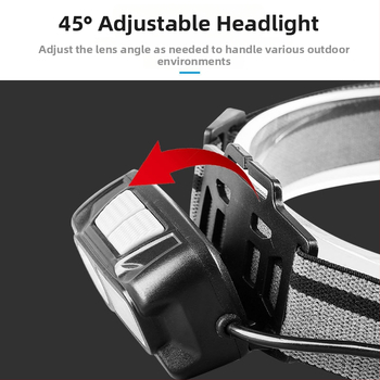 Lampa frontală COB dublu LED și senzor de gesturi (5W, 1200mAh, reîncărcabilă, energie generată manual, rază 50–100 m)