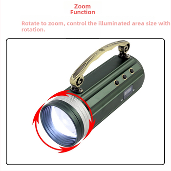 Nakts makšķerēšanas LED gaisma – alumīnija sakausējuma korpuss, 25W, 18000mAh, diapazons 200–500 m