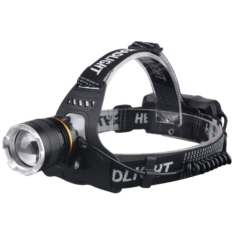 Frontala de cap LED cu încărcare USB, focalizare reglabilă, impermeabilă, rază de până la 500 m