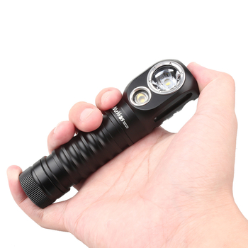 WURKKOS LED čelna lampica — aluminijski spoj kućišta, 5000mAh baterija, USB-C punjenje, 20W snaga, domet 100-200 m