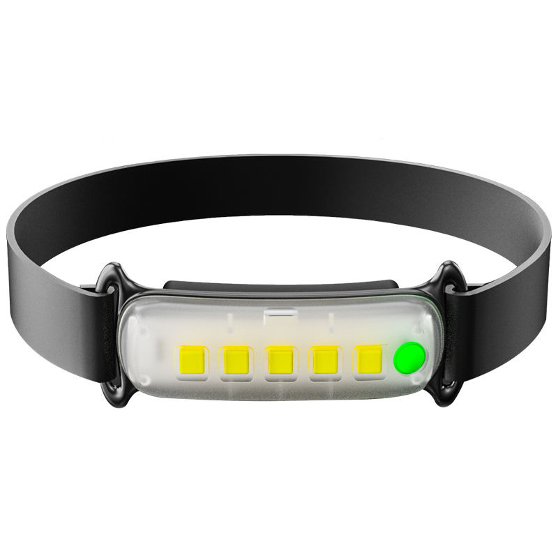 COB LED čelna svjetiljka za vanjske aktivnosti, USB punjiva, 5W, baterija 800 mAh, ručno pokretanje napajanja, domet do 50 m