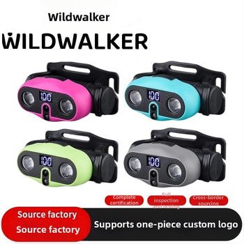 Lampa frontală pentru pescuit în aer liber — ultra-ușoară, LED, reîncărcabilă, alimentare manuală, 800 mAh, rază 100–200 m