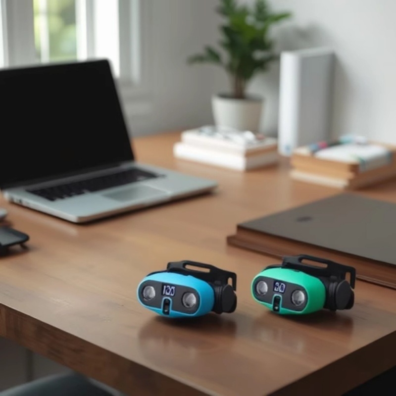 Lampa frontală pentru pescuit în aer liber — ultra-ușoară, LED, reîncărcabilă, alimentare manuală, 800 mAh, rază 100–200 m