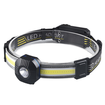 Töltőzhető LED fejfény kempingezéshez és hegymászáshoz — 10W, 1200mAh akkumulátor, USB-C töltés, 100–200 m fénysugár, ABS ház
