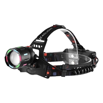 Лазерна челна лампа 30W, 360° въртене, батерия 3000mAh, обхват над 500m, зареждане