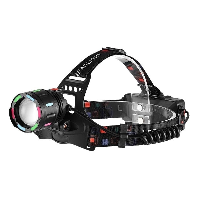 Лазерна челна лампа 30W, 360° въртене, батерия 3000mAh, обхват над 500m, зареждане