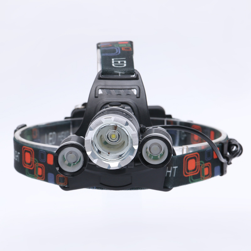 Punopojasiva LED čelna lampica za outdoor, 3-LED, aluminijska legura, 8000mAh, 16W, domet do 200–500 m