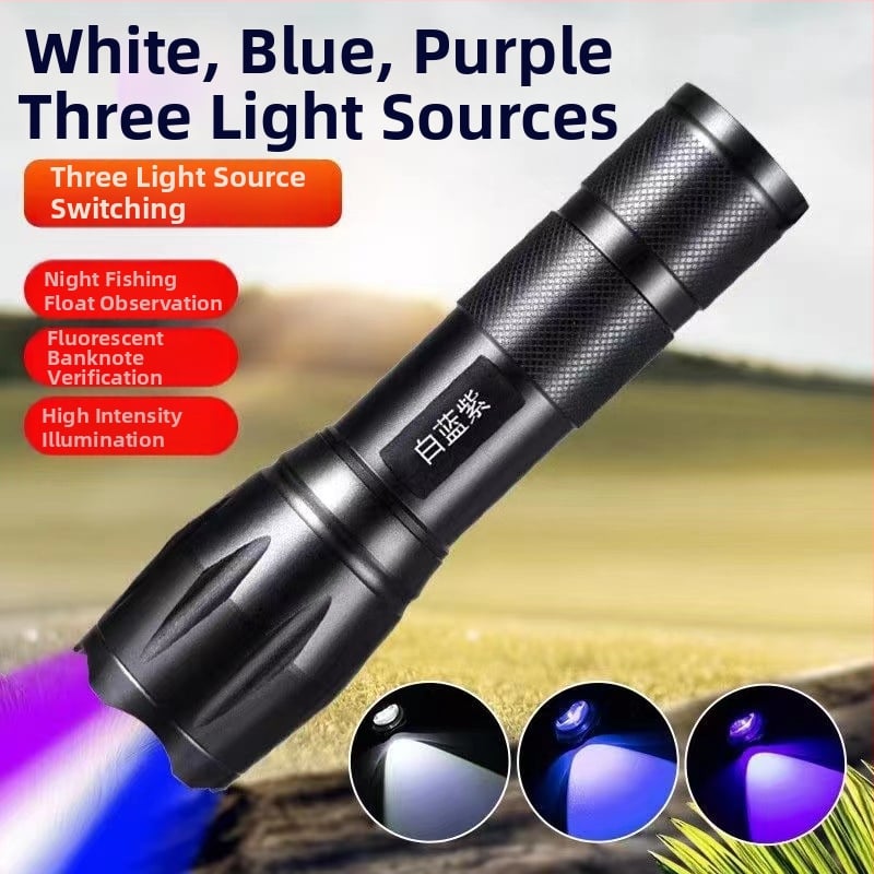 Φακός χειρός 10W LED, 2400 mAh, ζωή LED 100000 ωρών, 18650 κύτταρο μπαταρίας, αλουμινένιο περίβλημα