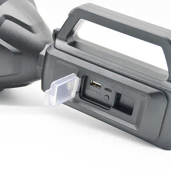 P50 LED φακός εξωτερικής χρήσης, φορητός, επαναφορτιζόμενος, 30W, μπαταρία λιθίου 2200mAh, φόρτιση, εμβέλεια 200–500 μ