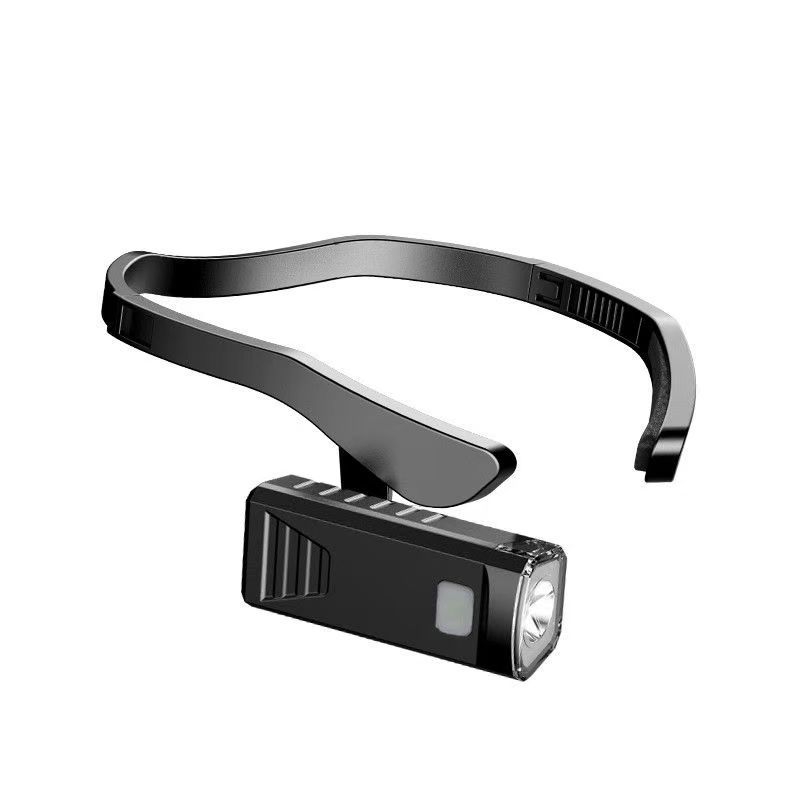LED челна лампа с ушна закачалка, Type-C зареждане, силно осветление за работа и риболов, странично монтирана за бягане, 10W, 500 mAh, обхват 200–500 м