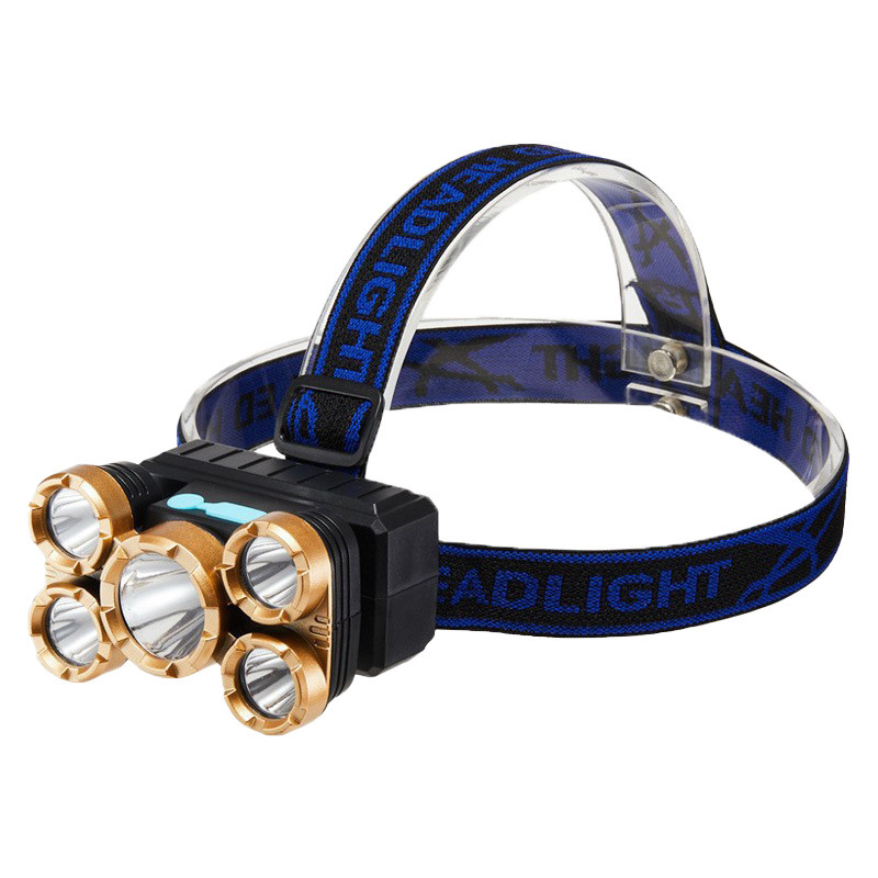 LED čelna lampica za vanjsku upotrebu, 5W, ugrađena 400 mAh baterija, punjiva, domet 50–100 m, plastično kućište