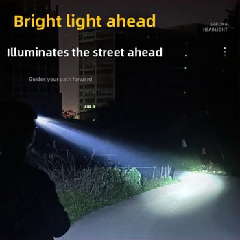 Nabíjateľná LED čelovka, model YT390A, vodeodolná, dosah 15 m, prevádzková doba 5 h