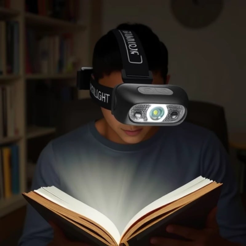 Újratölthető LED fejlámpa, modell YT390A, vízálló, 15 m fénycsóva, 5 órás működési idő