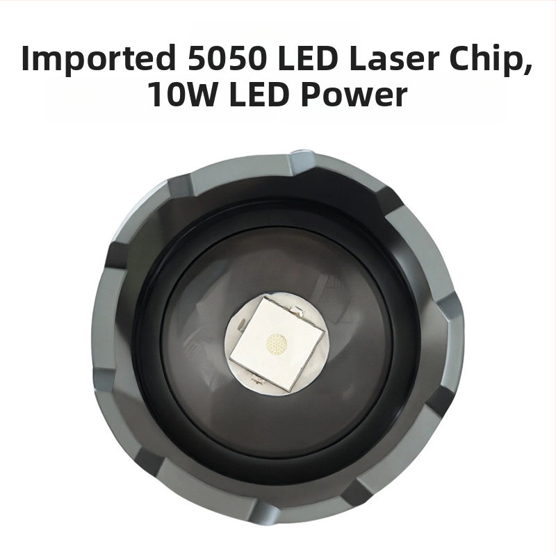 Nakties žvejybos lempos galva su USB išoriniu maitinimu, pastovus srovė, 5V reguliuojamas fokusas, trijų LED šviesos šaltinių, diapazonas 200–500 m