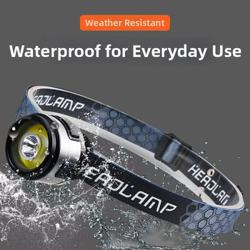 Frontala LED pentru exterior cu încărcare Type-C, curea magnetică, lumină roșie, senzor – 1200 mAh, 5 W, rază 200-500 m, impermeabil